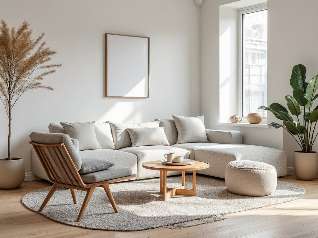 Decluttered spaces with a few, carefully selected items