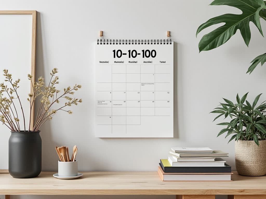 A calendar pin or a checklist for maintaining a minimalist home.